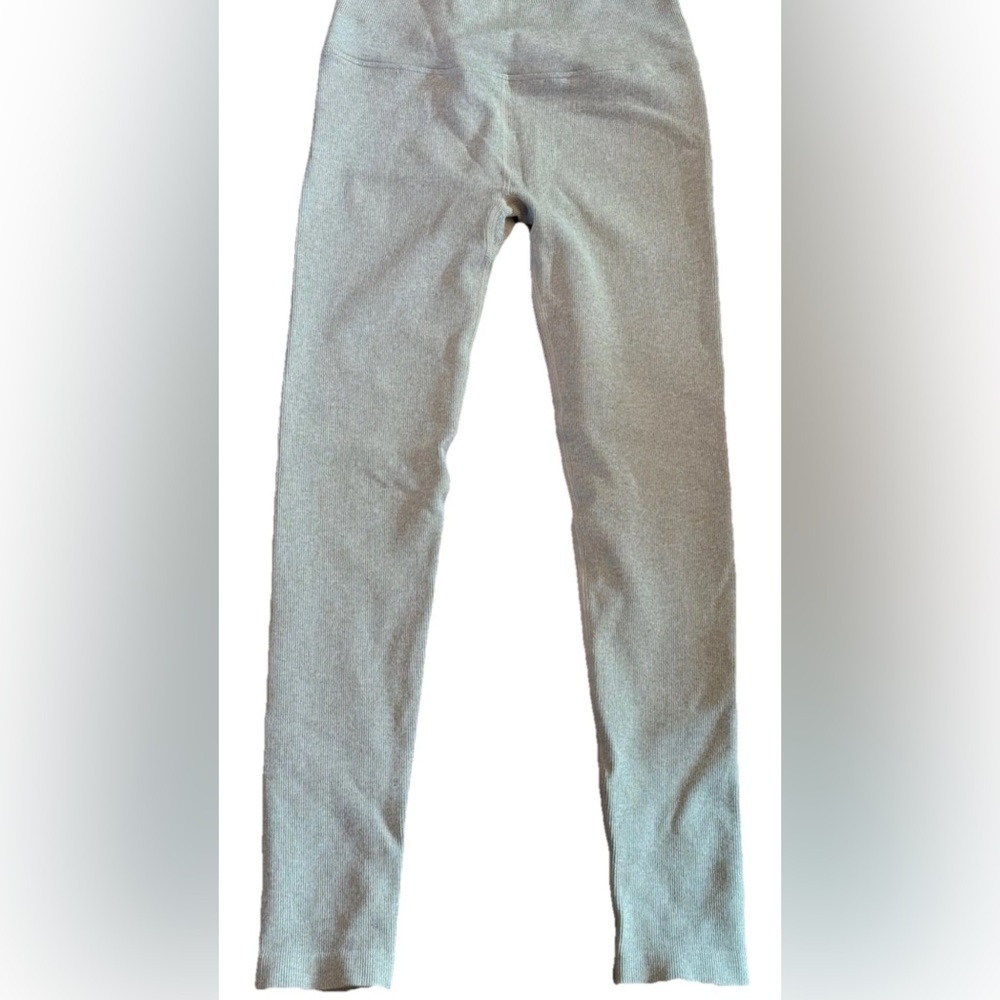 Spiritual Gangster Seamless High Rise Ribbed Leggings Tan Neutral XS/S